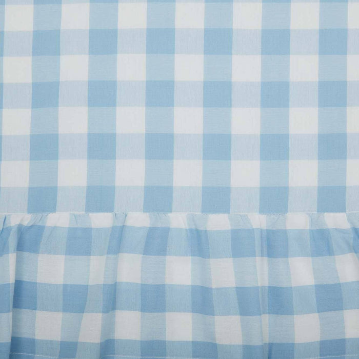 Annie Blue Buffalo Check Ruffled Shower Curtain - Primitive Star Quilt Shop