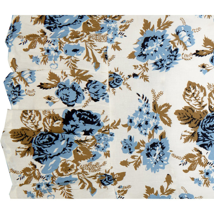Annie Blue Floral Ruffled King Pillow Case - Set of 2 - Primitive Star Quilt Shop