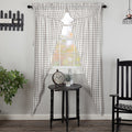 Annie Grey Buffalo Check Lined Long Prairie Curtains 84" - Primitive Star Quilt Shop