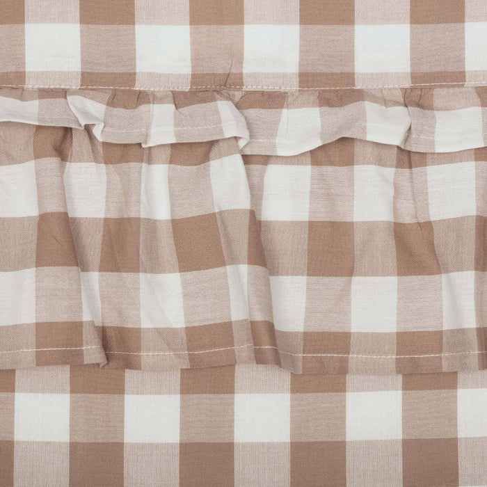 Annie Portabella Buffalo Check Ruffled Lined Swag Curtains - Primitive Star Quilt Shop