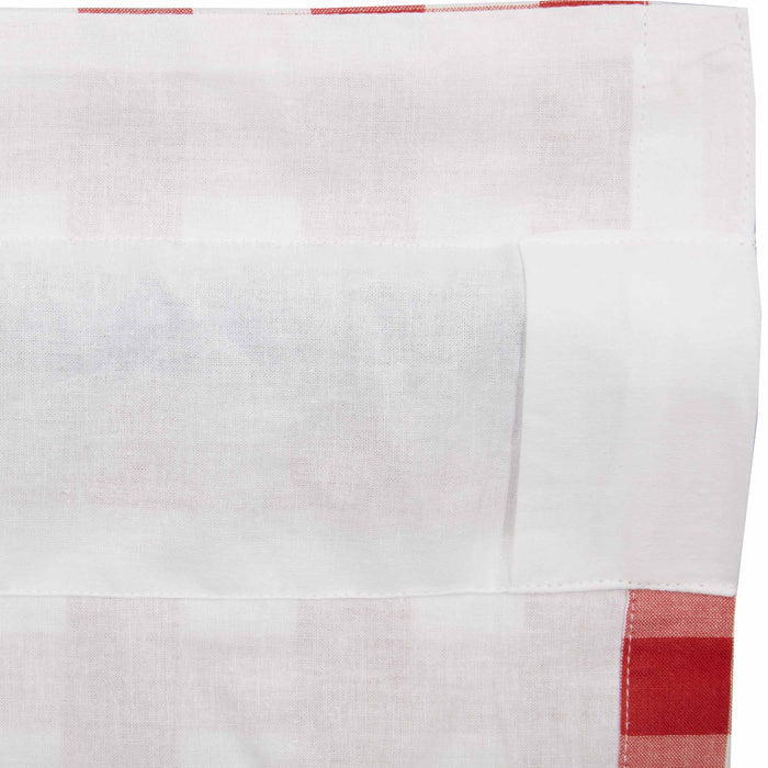 Annie Red Buffalo Check Lined Panel Curtains 96" - Primitive Star Quilt Shop