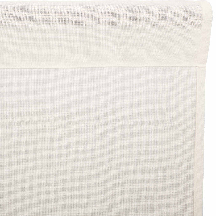 Antique White Fringed Tobacco Cloth Panel Curtains 96" - Primitive Star Quilt Shop