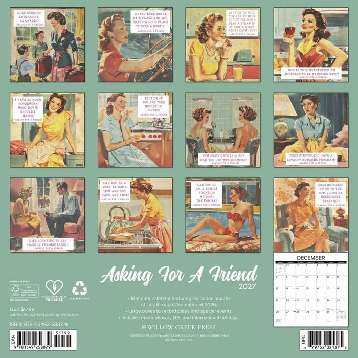 Asking for a Friend - 2027 Wall Calendar | Willow Creek Press