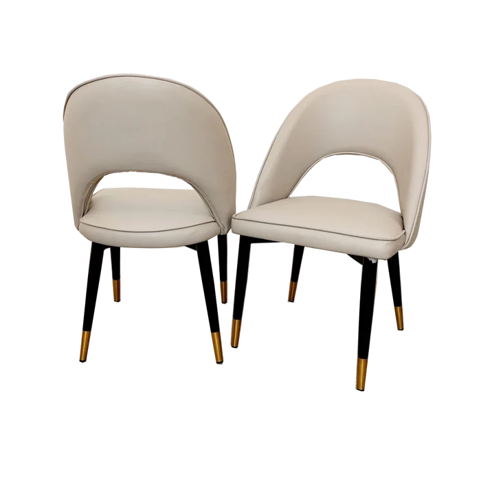 Astra Dining Chair - Beige Leather