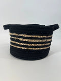 Sullivans Basket Black/Tan Small 8.5”D x 6”H - Baskets Merchandise