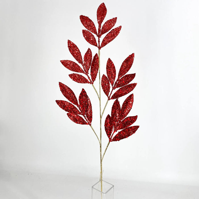 Supreme Bay Leaf Spray Red 31.5'' - Uncategorized Silk