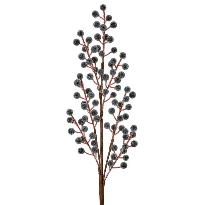 Beaded Berry Ball Spray Blue 24"