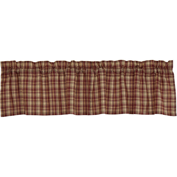 Beckham Plaid Lined Valance 72" - Primitive Star Quilt Shop