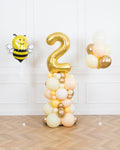 paris312-chicago-bee-theme-balloon-number-yellow-gold-column-bouquet-party-trio-decor-set