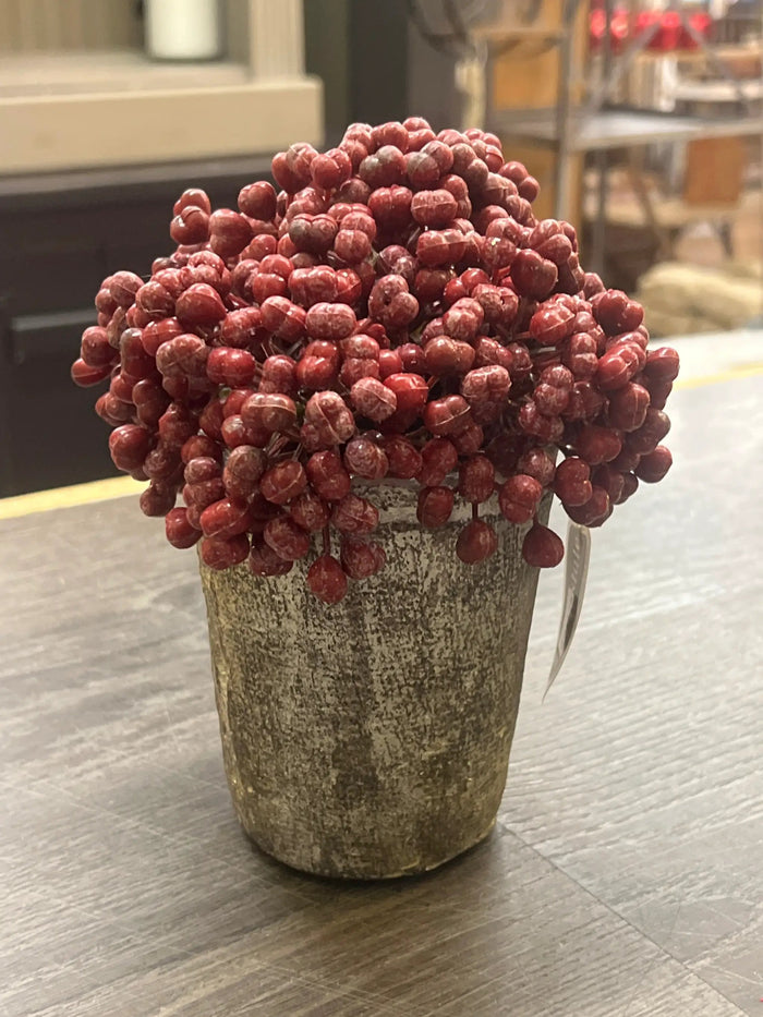 Allstate Berry in Mango Pot Burgundy 7.5" - Uncategorized Silk