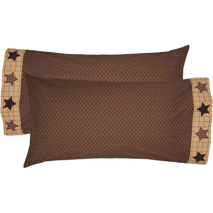 Bingham Star King Pillow Case - Set of 2 - Primitive Star Quilt Shop