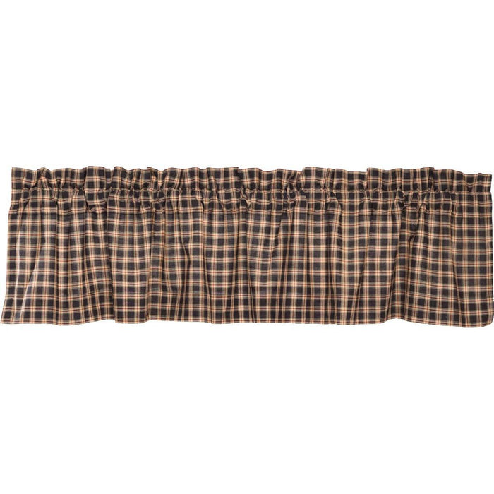 Bingham Star Plaid Lined Valance 72" - Primitive Star Quilt Shop