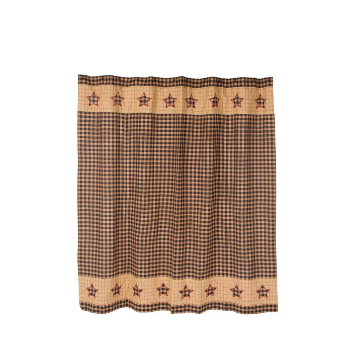 Bingham Star Shower Curtain - Primitive Star Quilt Shop