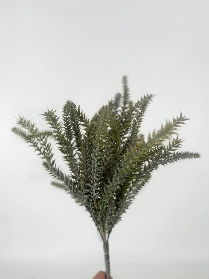 Supreme Bipinnate Bush x7 Frost Green 17" - Artificial Flora Silk
