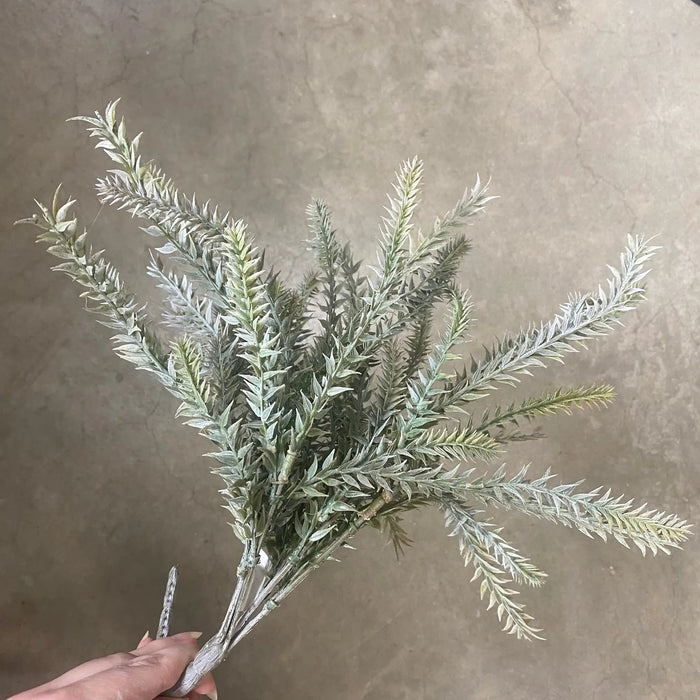 Supreme Bipinnate Bush x7 Frost Green 17" - Artificial Flora Silk