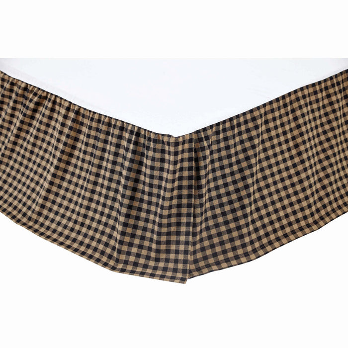 Black Check Bed Skirt - Primitive Star Quilt Shop