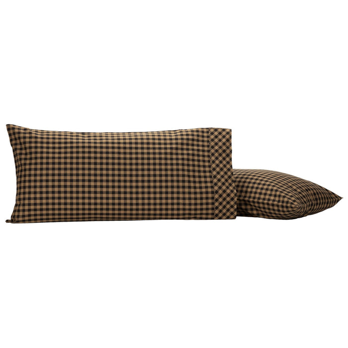 Black Check King Pillow Case - Set of 2 - Primitive Star Quilt Shop