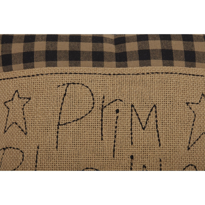 Black Check Prim Blessings Pillow 12" - Primitive Star Quilt Shop