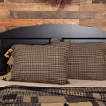 Black Check Star Standard Pillow Case - Set of 2 - Primitive Star Quilt Shop