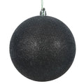 Vickerman Black Glitter Ball Ornament 4" (Bag of 6) - Holiday Ornaments Merchandise