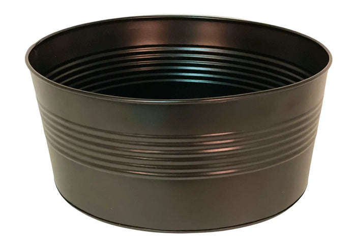 SNK Black Metal Dish Garden Container 8.5" x 4" - Planters Merchandise