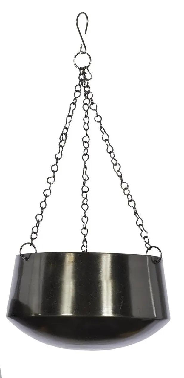 Deco Marché Black Metal Hanging Planter Small 5" - Planters Merchandise