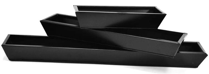 SNK Black Rectangle Tin Planter Small 11" - Planters Merchandise