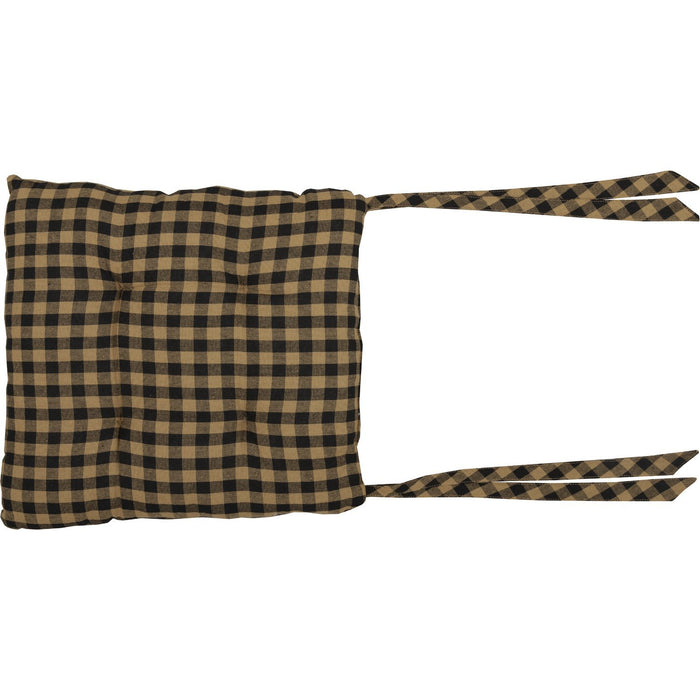Black Star Chair Pad 14" - Primitive Star Quilt Shop