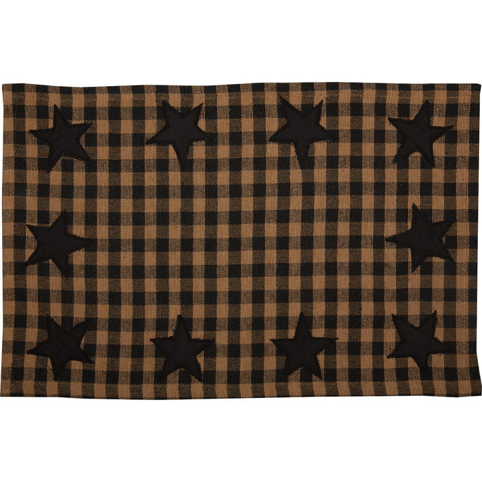 Black Star Placemat - Set of 6 - Primitive Star Quilt Shop