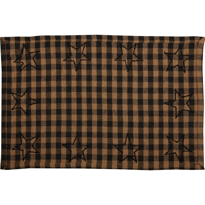 Black Star Placemat - Set of 6 - Primitive Star Quilt Shop