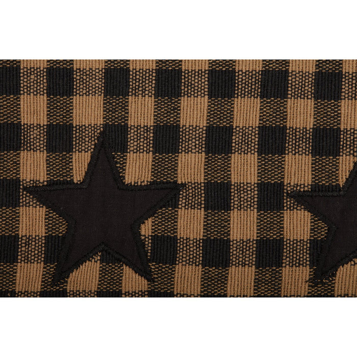 Black Star Woven Runner 13x36" - Primitive Star Quilt Shop