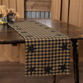 Black Star Woven Runner 13x48" - Primitive Star Quilt Shop