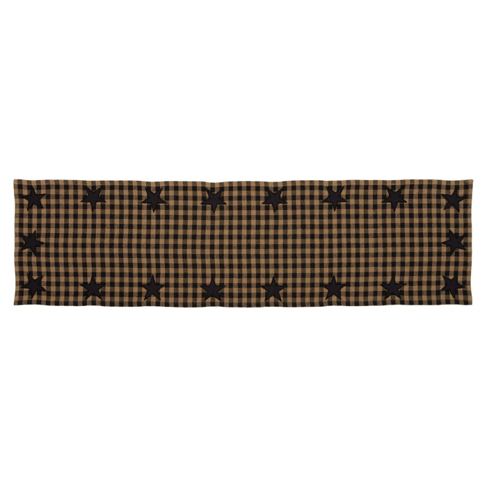 Black Star Woven Runner 13x48" - Primitive Star Quilt Shop