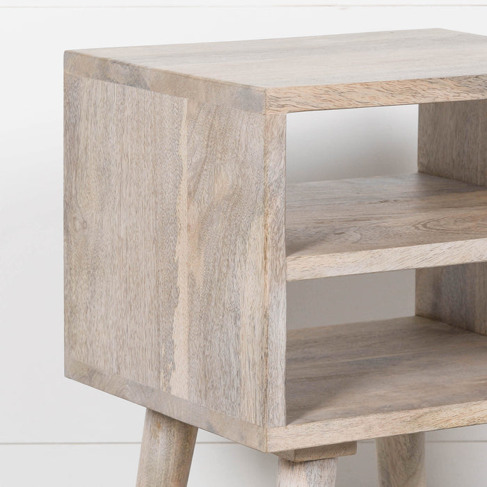 Blanchie Wooden Modern Bedside Table - Modern Home Interiors