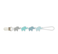 Blue Elephant Silicone Pacifier Clip Strap