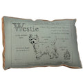 Blue print Westie Pillow