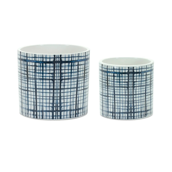 Melrose Blue/White Pot (2 Sizes) - Vases Merchandise