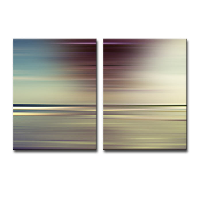 Blur Stripes No. 14' 2 Piece Wrapped Canvas Wall Art