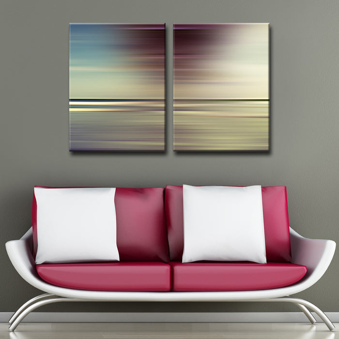 Blur Stripes No. 14' 2 Piece Wrapped Canvas Wall Art