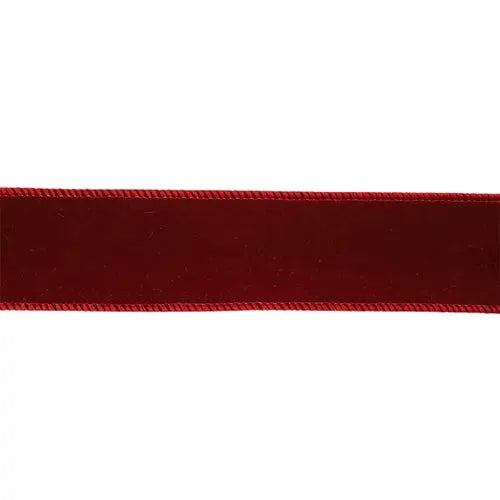Ribbon La Ribbons Bordeaux wired velvet, 1.5in x 10yd