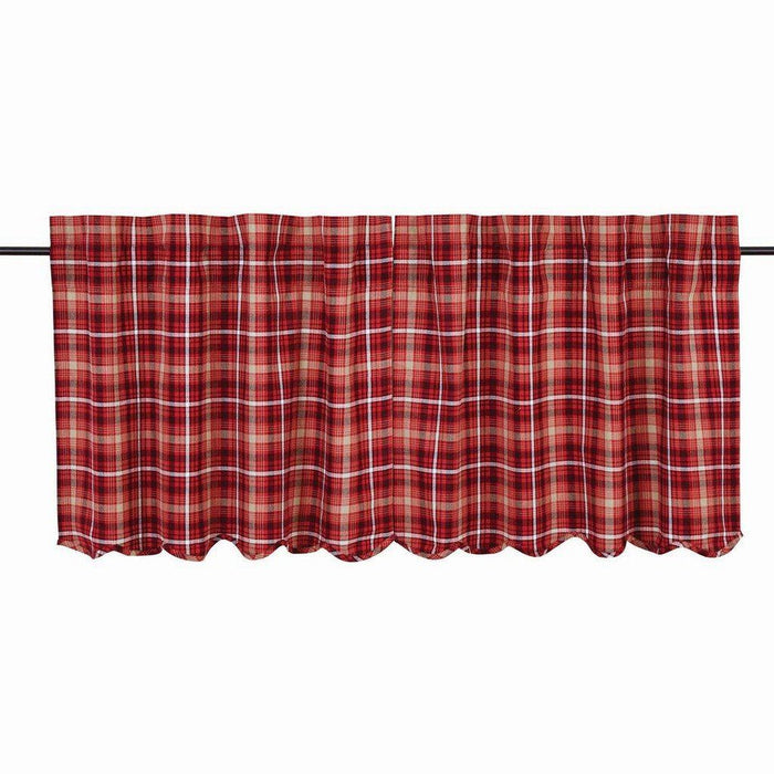 Braxton Scalloped Lined Tier Curtains 24" - Primitive Star Quilt Shop