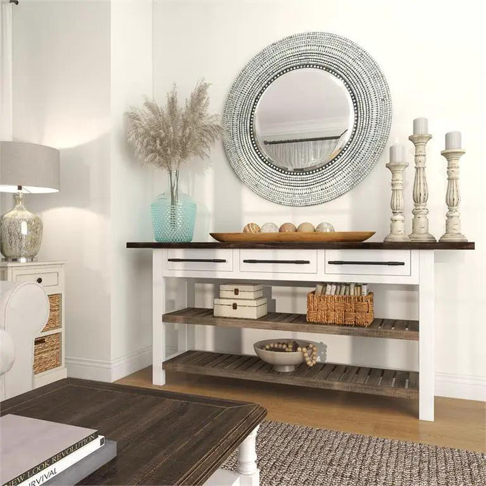 Deco Marché Brown Teak Wood Long Slim Bowl 36" x 7" x 3" - Decorative Bowls Merchandise