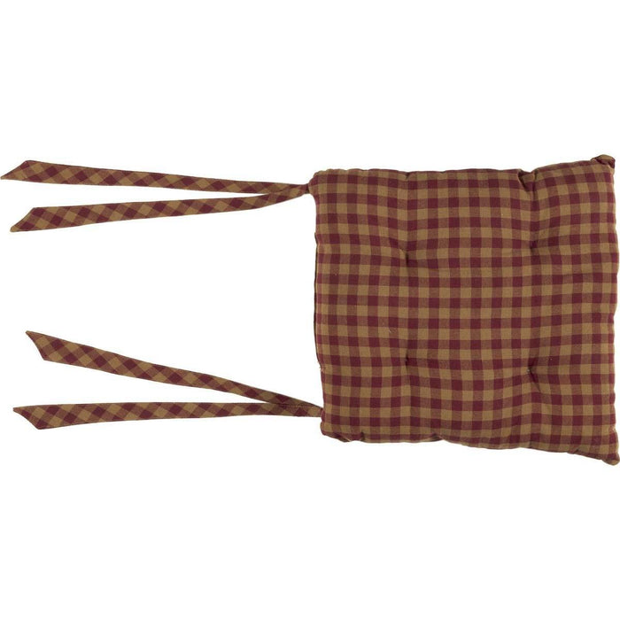 Burgundy Star Chair Pad 14" - Primitive Star Quilt Shop