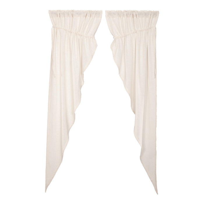 Burlap Antique White Long Prairie Curtains 84" - Primitive Star Quilt Shop