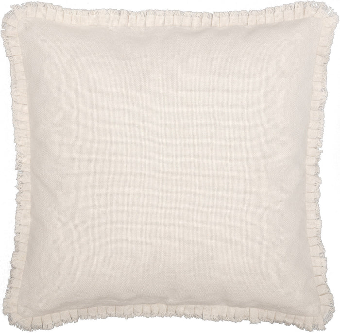 Burlap Antique White Ruffled Euro Sham 26x26" - Primitive Star Quilt Shop