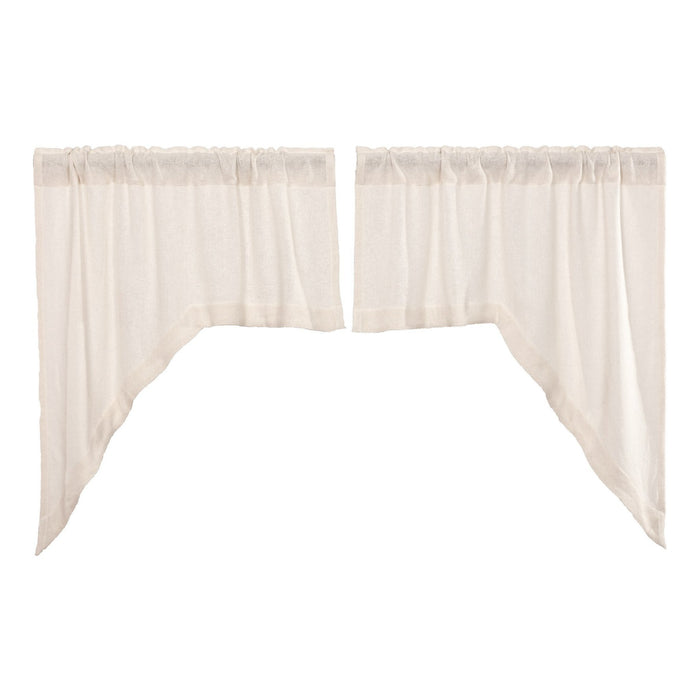 Burlap Antique White Swag Curtains - Primitive Star Quilt Shop