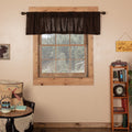 Burlap Chocolate Valance 72" - Primitive Star Quilt Shop