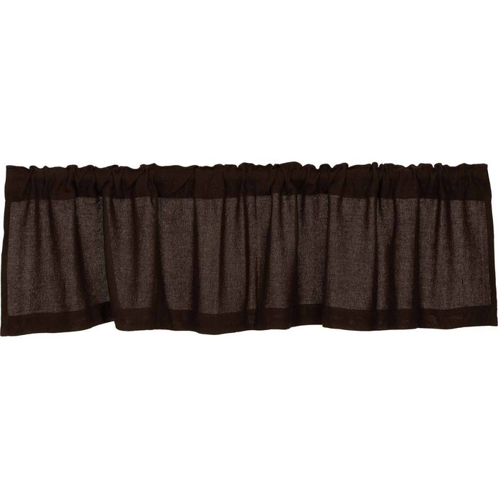 Burlap Chocolate Valance 72" - Primitive Star Quilt Shop