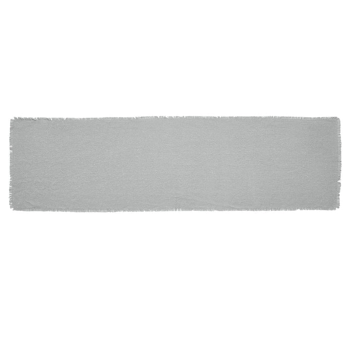 Burlap Dove Grey Fringed Runner 12x48" - Primitive Star Quilt Shop