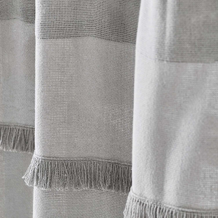 Burlap Dove Grey Shower Curtain - Primitive Star Quilt Shop